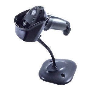 Wired Zebra DS2208 Handheld Barcode Scanner with Gooseneck Stand Black